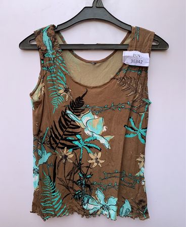 Brown Floral Tank Top