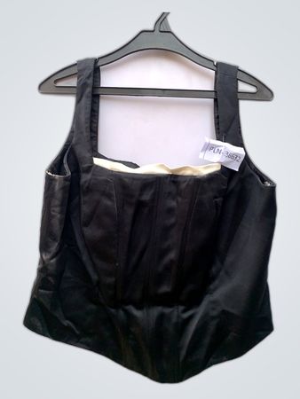 Black Satin Corset Top
