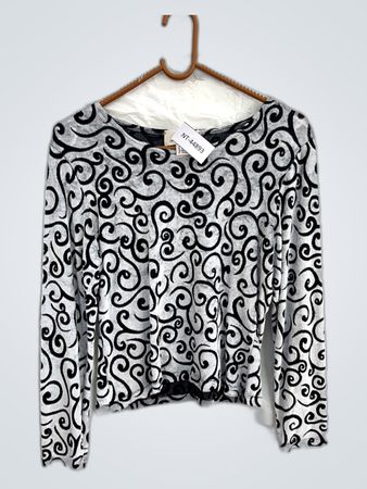 Un Deux Trois Printed Long-Sleeve Blouse