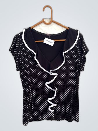Vessa Printed Ruffle Blouse