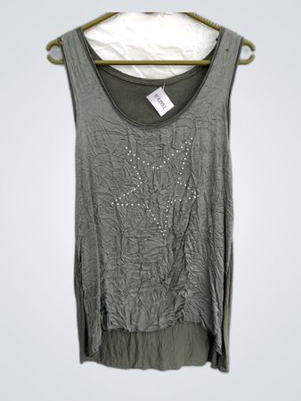 Gray Sleeveless Top