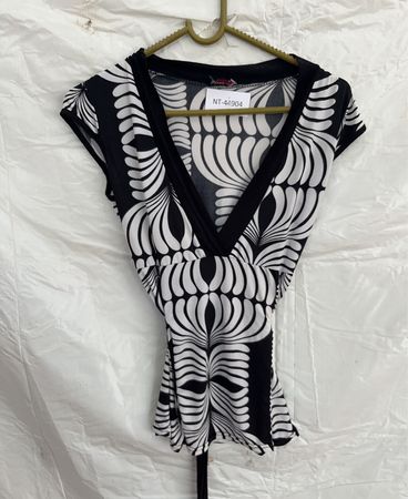 Movi Printed Wrap Blouse