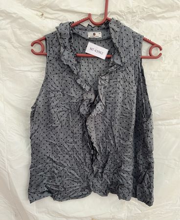 Gray Polka Dot Blouse