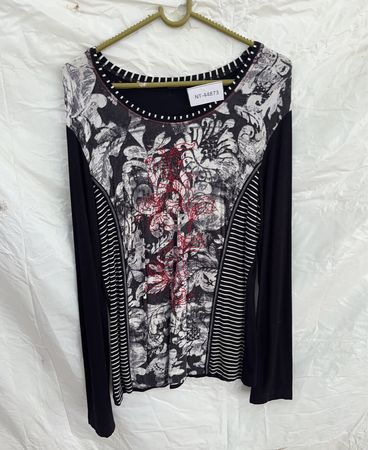 Printed Long Sleeve Blouse