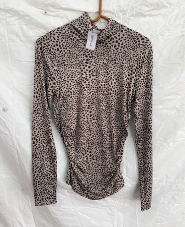 Liu Jo Leopard Print Turtleneck Sweater