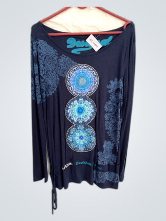 Desigual Printed Long-Sleeve Blouse