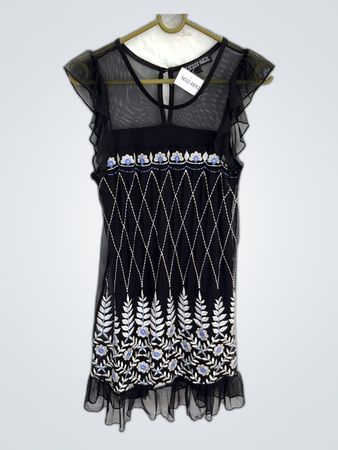 Trixxi Girl Black Mesh Dress