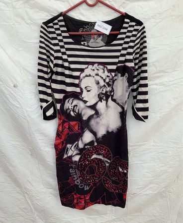 Unbranded Graphic Print Striped Mini Dress