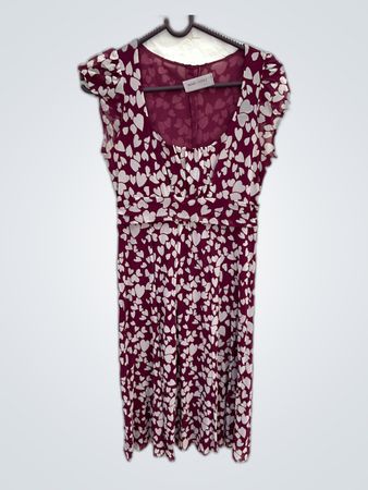 Maroon Heart Pattern Dress