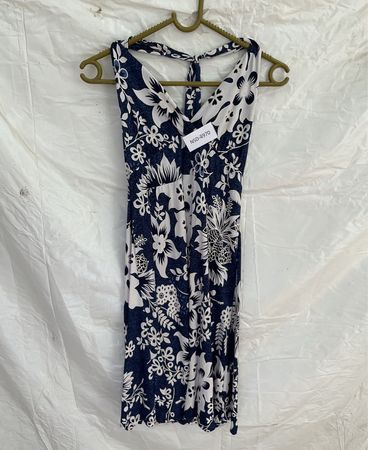 Blue and White Floral Dress