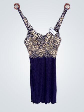 Lace Trim Mini Slip Dress