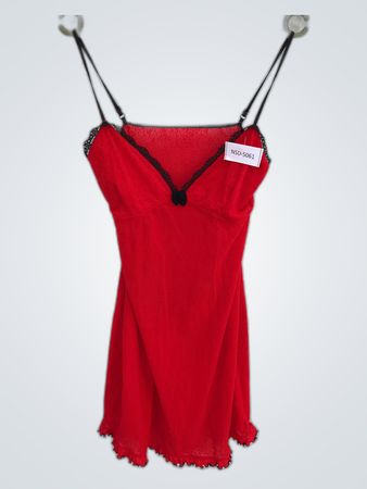 Red Lace Trim Chemise