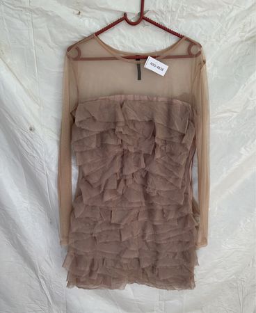 Ruffled Sheer Dress