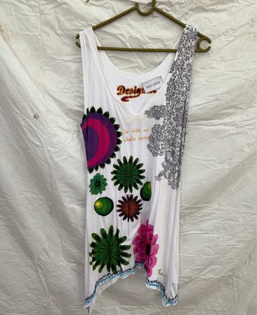 Desigual Graphic Floral Tank Top