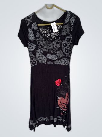 Desigual Black Paisley Mini Dress
