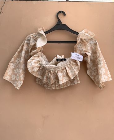 Simplee Printed Ruffle Blouse