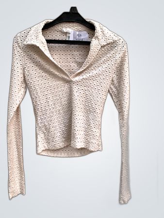 H&M Eyelet Collared Blouse