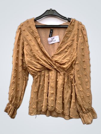 Tan Embellished Top