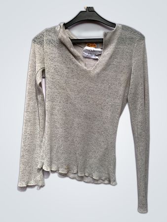 Gray Long-Sleeve Top