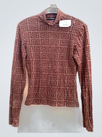 Amisu Long Sleeve Geometric Pattern Shirt