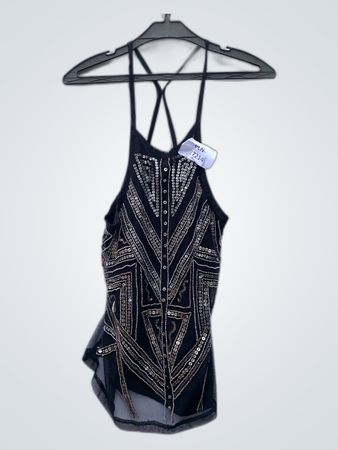Black Sequin Embellished Cami Top
