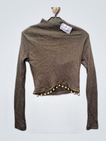 Max Girl Cropped Turtleneck Knit Top