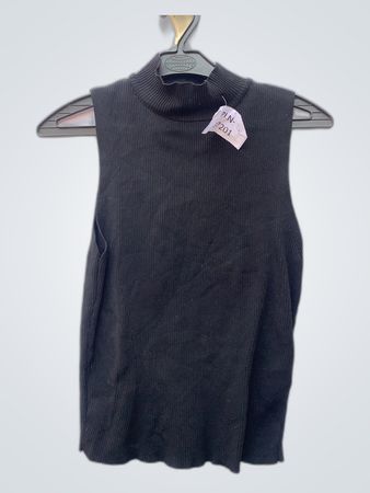 Zara Sleeveless Turtleneck Knit Top