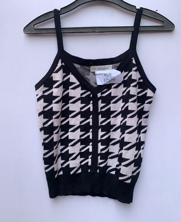 Jean Louis Françoise Houndstooth Knit Camisole
