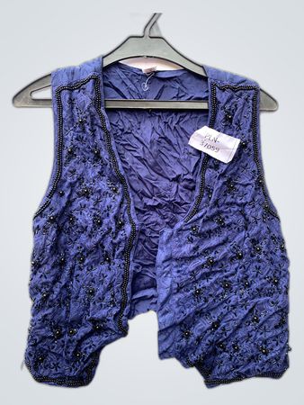 Blue Beaded Vest