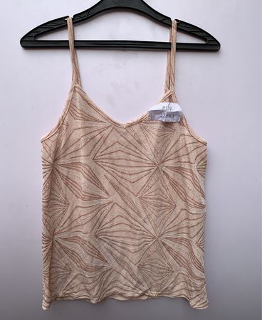 Beige Geometric Printed Camisole Top