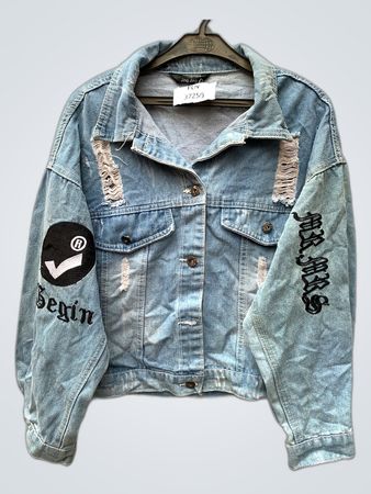 Jing Jing Distressed Denim Jacket