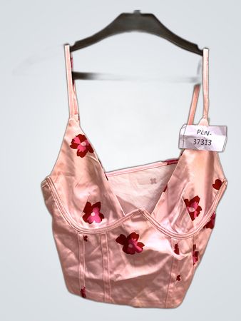 Pink Floral Bra