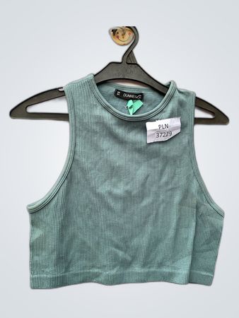 Dunnes Green Ribbed Tank Top