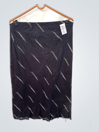 Zara Black Striped Mini Skirt