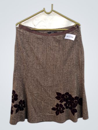 F&F Brown Floral Skirt