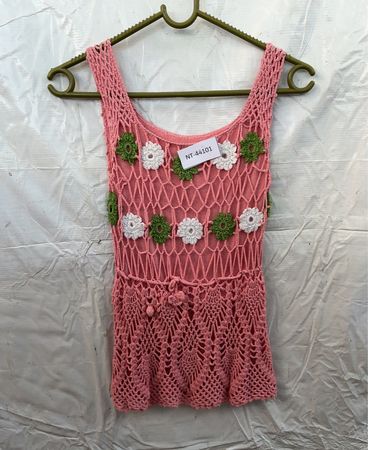Unbranded Pink Crochet Floral Top