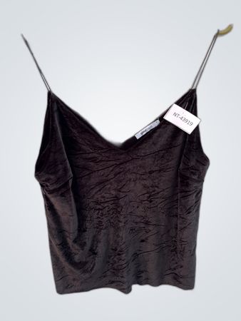 Gina Tricot Black Velvet Cami Top