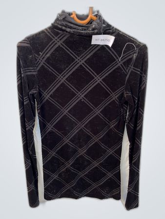 Black Plaid Turtleneck Sweater