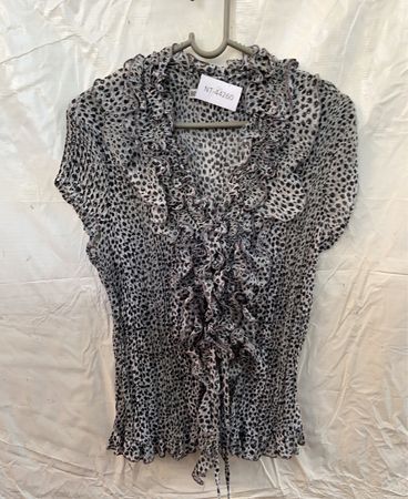 Bosebelking Printed Ruffle Blouse