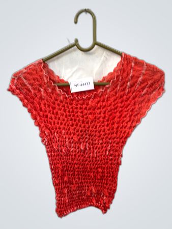 Red Cropped Knit Camisole