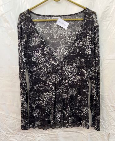 Street One Printed Sheer Blouse