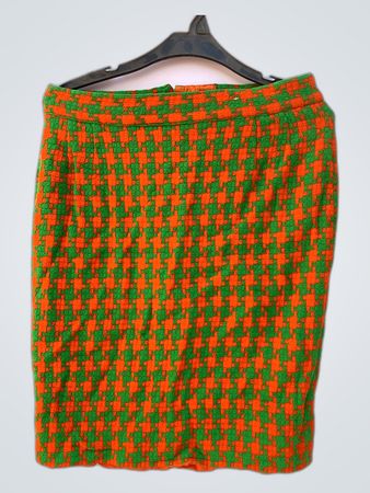 Guess Houndstooth Wool Mini Skirt