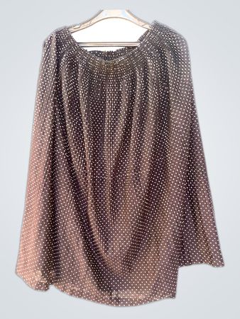 Polka Dot Pleated Midi Skirt