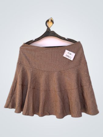 Brown Flared Skirt