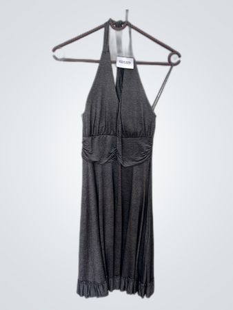 Unbranded Gray Halter Neck Mini Dress