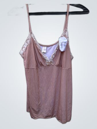 Lace Trim Polka Dot Camisole