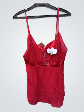 Jil Sander Red Satin Camisole Top