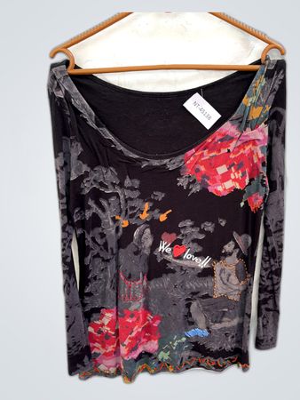 Desigual Printed Long-Sleeve Blouse
