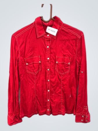 Unbranded Red Button-Up Shirt