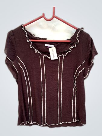 Patrice Breal Ruffle Blouse